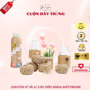 Cuộn Dây Thừng 2cm x 25m Dày Dặn, Chắc Chắn Dùng Trang Trí, Decor Nhà Cửa, Làm Đồ Handmade- Yenstore